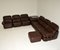 Modulares Vintage Ecksofa aus Leder, 1970er, 8er Set 3