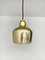 Lámpara colgante vintage en forma de campana dorada de Alvar Aalto para Louis Poulsen, años 60, Imagen 5