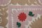 Vintage Neutral Pink Central Asian Suzani Textile, Uzbek 8