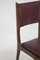 Sedie in legno e pelle rossa attribuite a Carlo De Carli, anni '50, set di 6, Immagine 7