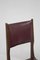 Sedie in legno e pelle rossa attribuite a Carlo De Carli, anni '50, set di 6, Immagine 12