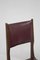 Wood and Red Leather Chairs attributed to Carlo De Carli, 1950s, Set of 6 12