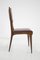 Stühle aus Holz & rotem Leder, Carlo De Carli zugeschrieben, 1950er, 6er Set 2