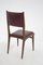 Chaises en Bois et Cuir Rouge attribuées à Carlo De Carli, 1950s, Set de 6 4