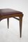Stühle aus Holz & rotem Leder, Carlo De Carli zugeschrieben, 1950er, 6er Set 6