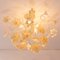 Chandelier in Amber & White Murano Glass, Italy, 1990s 5