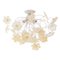 Chandelier in Amber & White Murano Glass, Italy, 1990s, Image 1