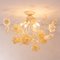 Chandelier in Amber & White Murano Glass, Italy, 1990s 2