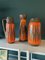 Orange, Brown and Red Fat Lava Vases from Scheurich, Set of 3 1