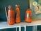 Vases Fat Lava Orange, Marron et Rouge de Scheurich, Set de 3 3