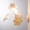 Lámpara de pared italiana de cristal de Murano ámbar y blanco, años 90, Imagen 3