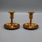 Swedish Candleholders in Brass, 1800s, Set of 2 1