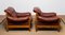 Brutalist Brazilian Brown Leather Armchairs attributed to Göte Möbler, 1970s, Set of 2 2