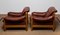 Brutalist Brazilian Brown Leather Armchairs attributed to Göte Möbler, 1970s, Set of 2 3