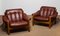 Brutalist Brazilian Brown Leather Armchairs attributed to Göte Möbler, 1970s, Set of 2, Image 6