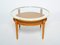 Art Deco Neoclassical Ash Wood Brass Gueridon Side Table, 1940s 1