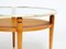 Art Deco Neoclassical Ash Wood Brass Gueridon Side Table, 1940s 7