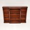 Antique Victorian Open Breakfront Bookcase, Image 1