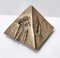 Postmodern Bronze Decorative Pyramid in the Style of Arnaldo Pomodoro, Italy, 1970s 1