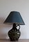 Vintage Table Lamp with Green Glazed Ceramic Base, 1970s 2