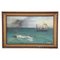 Paesaggio marino surrealista, fine XX secolo, olio su tela, con cornice, Immagine 1
