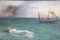 Paisaje marino surrealista, finales del siglo XX, óleo sobre lienzo, enmarcado, Imagen 4