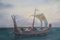 Paesaggio marino surrealista, fine XX secolo, olio su tela, con cornice, Immagine 11
