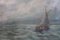 P. Sacchetto, Seascape, 1940s, Oil on Masonite, Framed 6