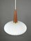 Swedish Hanging Lamp with Glass Shade and Teak Elements, 1950s 6