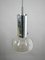 Vintage Hanging Lamp in Glass with Chrome Cylinder from the Glashütte Limburg, 1970s 3