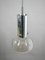 Vintage Hanging Lamp in Glass with Chrome Cylinder from the Glashütte Limburg, 1970s, Image 3