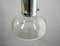 Vintage Hanging Lamp in Glass with Chrome Cylinder from the Glashütte Limburg, 1970s, Image 12