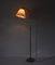 Lámpara de pie escandinava de latón con pantalla plisada, años 50, Imagen 10