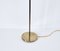 Scandinavian Floor Lamp in Brass with Pleated Shade, 1950s 5