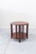 Red Deco Mahogany Side Table, France, 1930s, Image 1