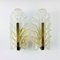Scandinavian Glass & Brass Leaf Wall Lights or Sconces by Carl Fagerlund for JSB, 1960s, Set of 2, Image 3
