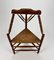 Oak and Wicker Triangular Chair, 1950s 2