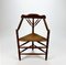 Oak and Wicker Triangular Chair, 1950s 4