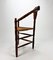 Oak and Wicker Triangular Chair, 1950s 6