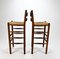 Modernist Barstools with Wicker, 1960s, Set of 2 4