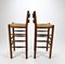 Modernist Barstools with Wicker, 1960s, Set of 2, Image 4