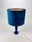 Lámpara de mesa posmoderna en azul, años 80, Imagen 4