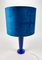 Lámpara de mesa posmoderna en azul, años 80, Imagen 9