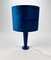 Lámpara de mesa posmoderna en azul, años 80, Imagen 1