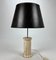 Mid-Century Travertine and Brass Table Lamp, 1960s, Image 1