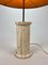 Lámpara de mesa Mid-Century de travertino y latón, años 60, Imagen 6
