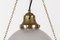 Brass Holophane Reflector-Refractor Pendant Light, 1920s 5