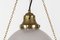 Lampe à Suspension Réflecteur-Réfracteur en Laiton, 1920s 5