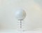 Danish White Minimalist Spring Table Lamp from Bel, 1980s, Image 1