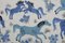 Alfombra de pasillo de seda con bordado de caballo Suzani, Imagen 6